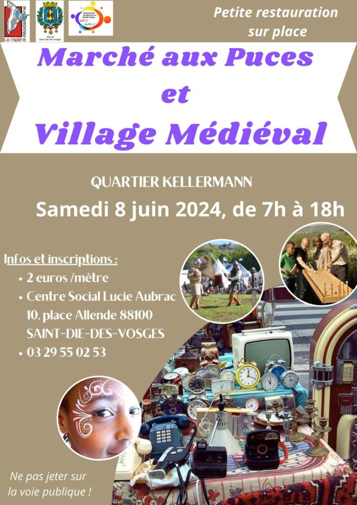 Marché aux puces et village médiéval à Kellermann