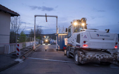 La route de Saulcy en chantier