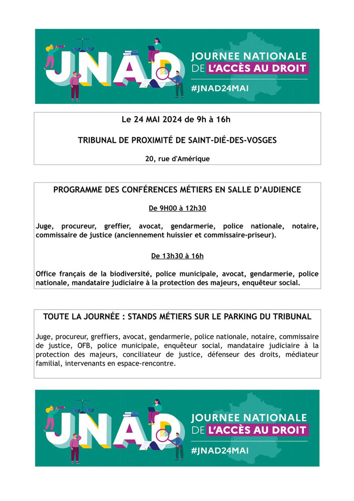 affiche journée nationale de l'accès au droit