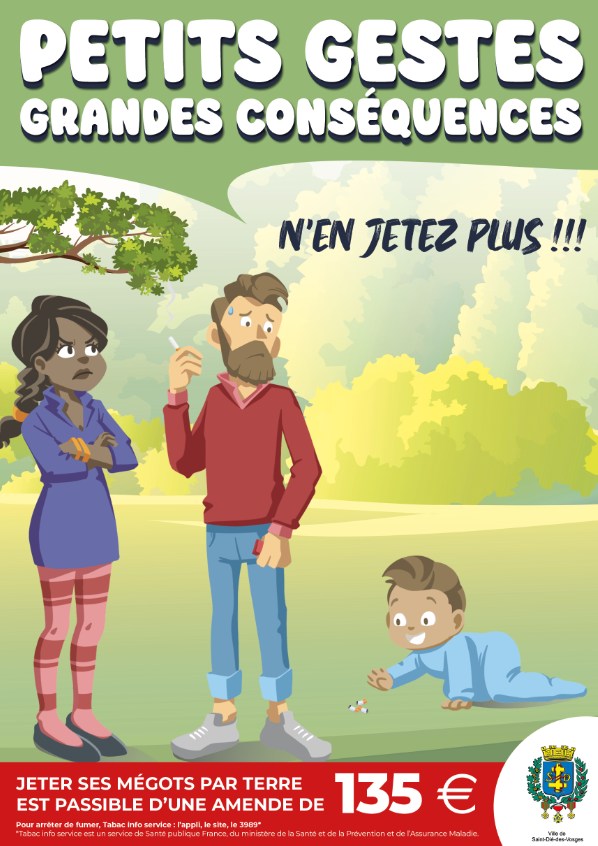 affiche campagne anti mégots