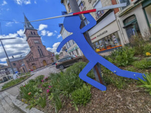 Photo des décorations de la ville sur le thème des jeux olympiques 2024