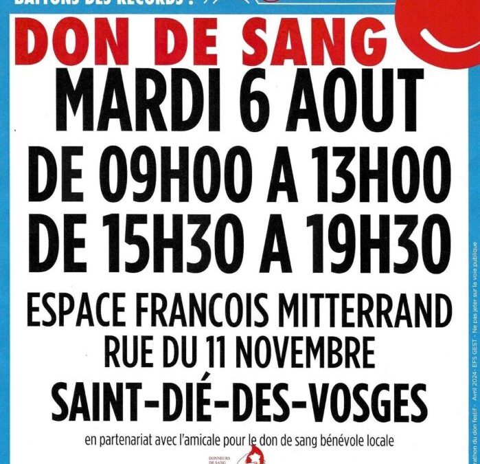 Donnons notre sang