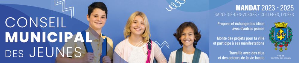 bandeau du conseil municipal des jeunes 2023 2025