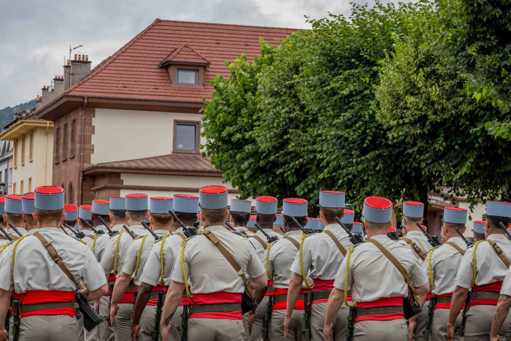 passation-de- commandement-de-la-compagnie-des-appuis-du-1er-regiment-de-tirailleurs Photo prise lors de la passation de commandement de la compagnie des appuis du 1er Régiment de Tirailleurs