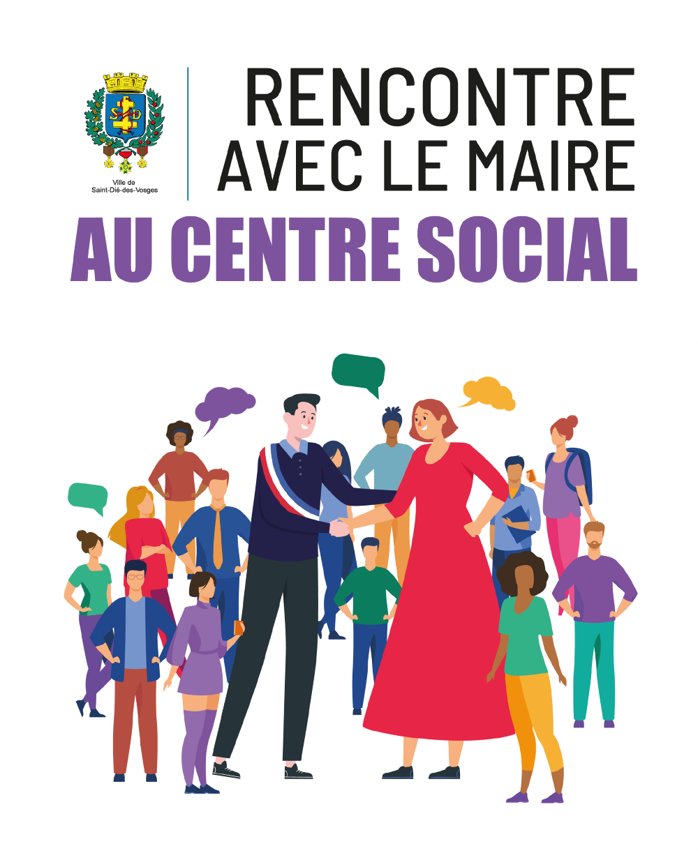 visuel des rencontres avec le maire au centre social
