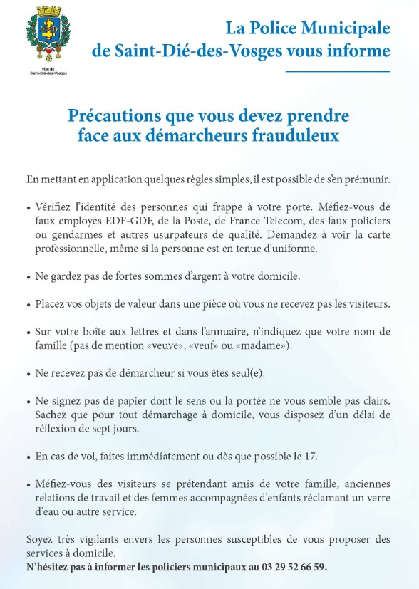 energie-gare-aux-mails-frauduleux Message de la Police Municipale de la ville informant sur les précautions à prendre face aux démarcheurs fraudiuleux