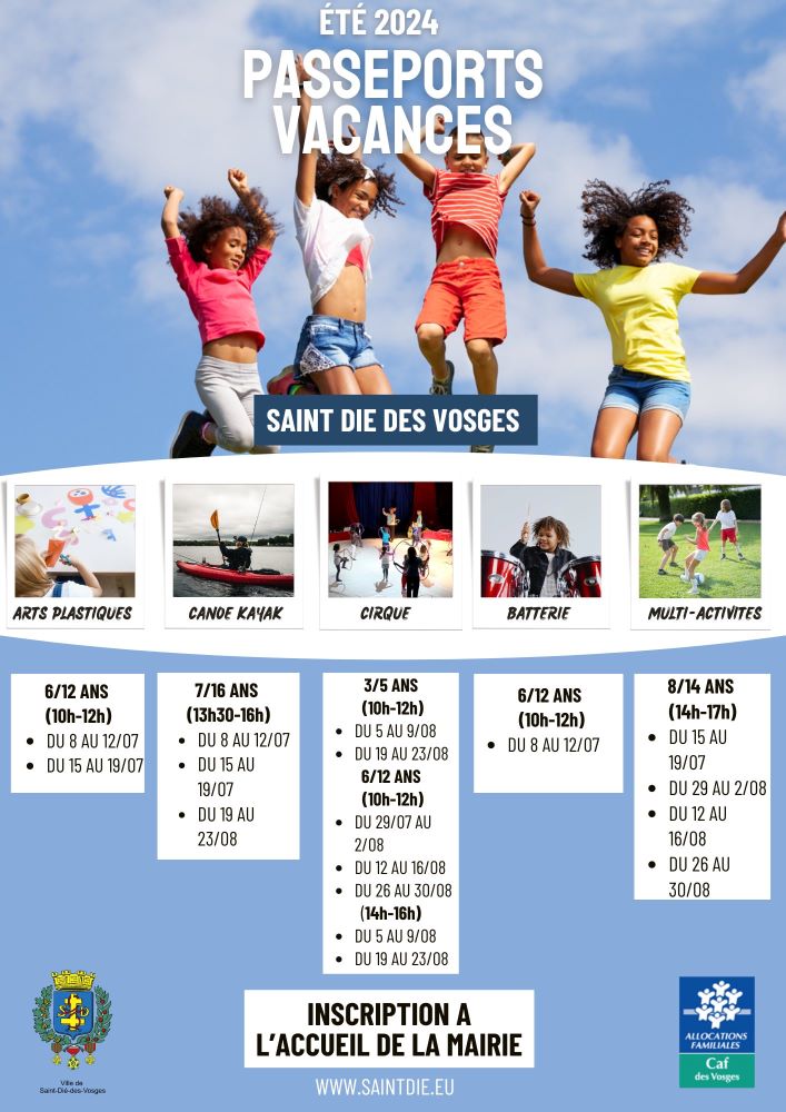 visuel pour les passeports vacances été 2024