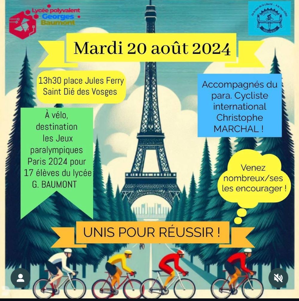 visuel pour l'évènement semaine à vélo des paralympiques