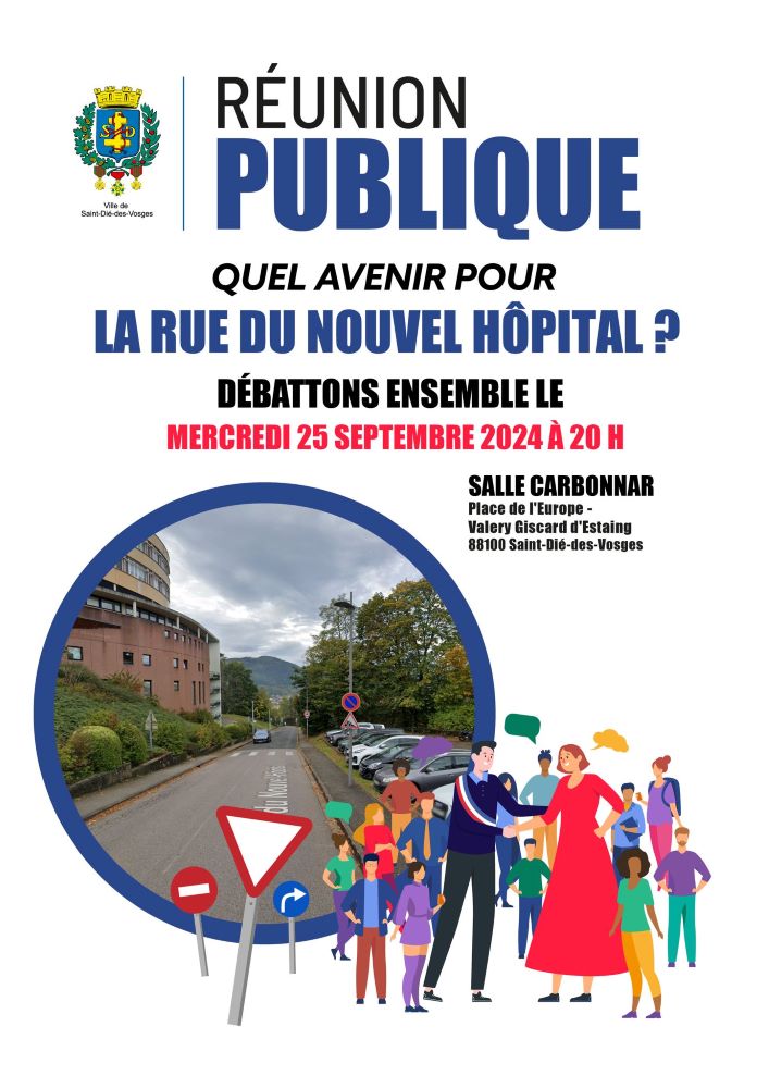 affiche réunion publique quel avenir pour la rue du nouvel hopital ?