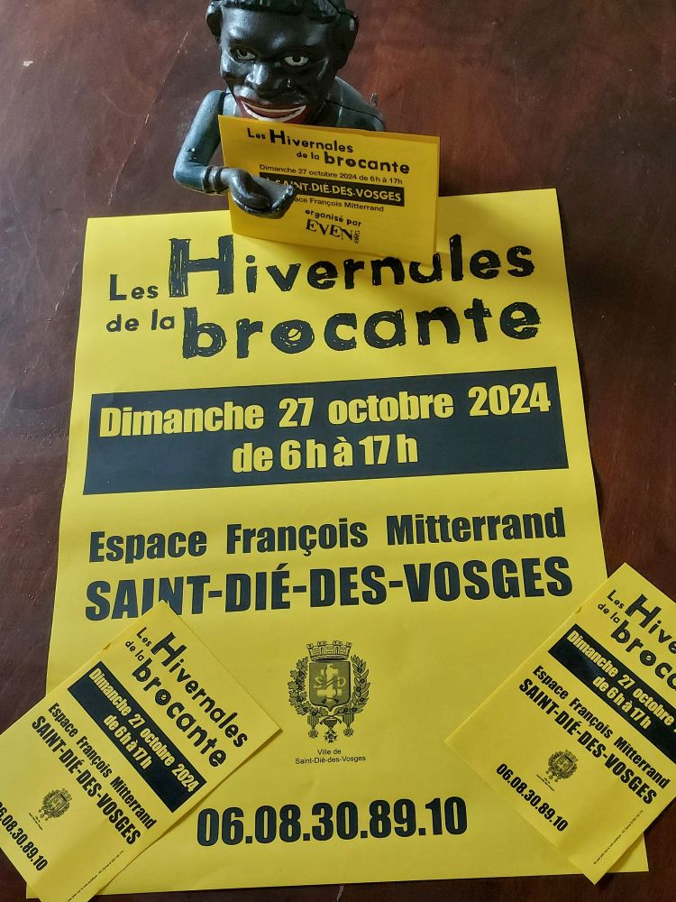 affiche des hivernales de la brocante dimanche 2 octobre 2024 de 6h à 17h espace françois-mitterrand
