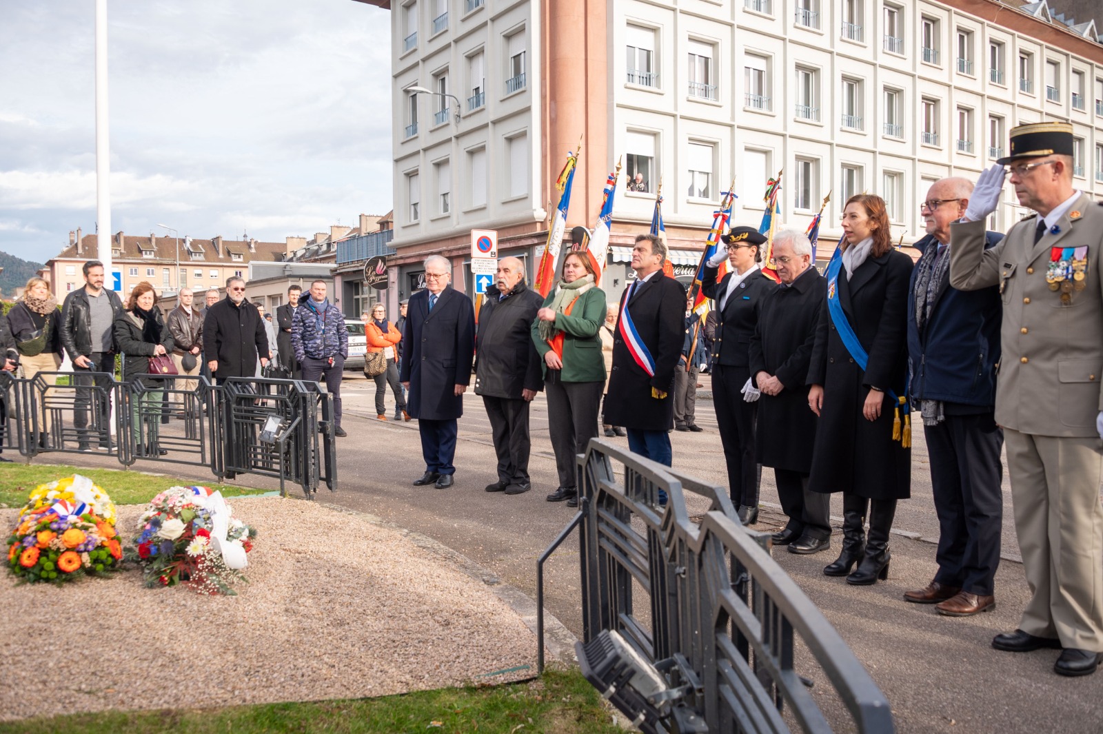 Photo de la cérémonie officielle du 80eme anniversaire de la libération de la ville de saint-dié-des-vosges
