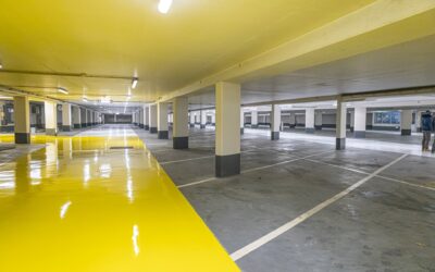 Le parking sous-terrain de la place du Marché en cours de réfection