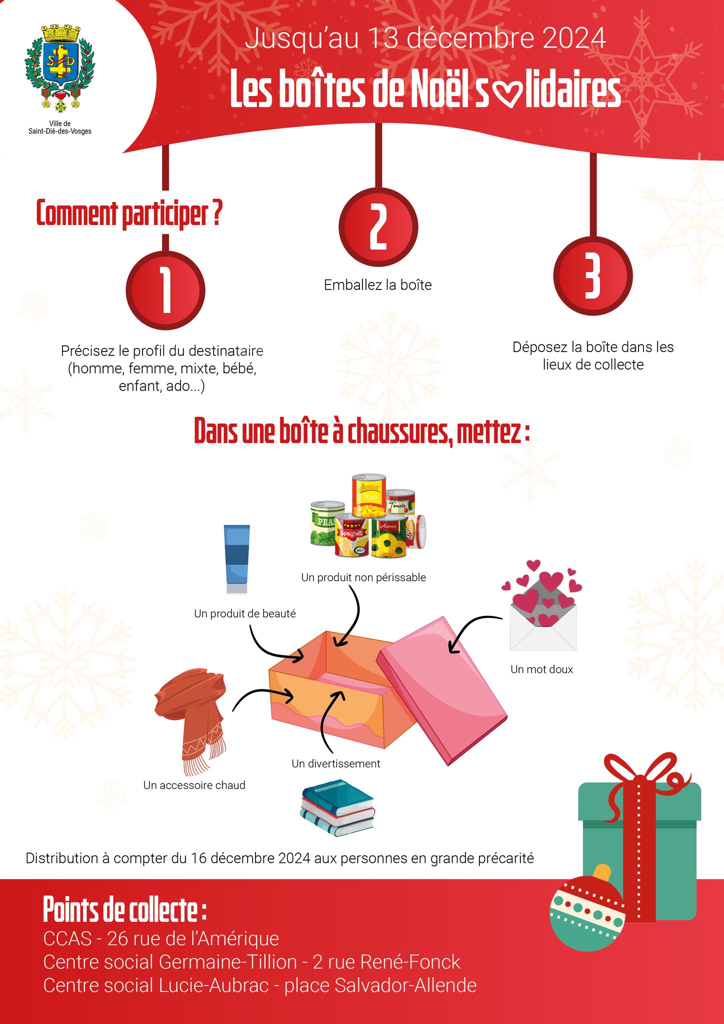 affiche des boites de noel solidaires 2024