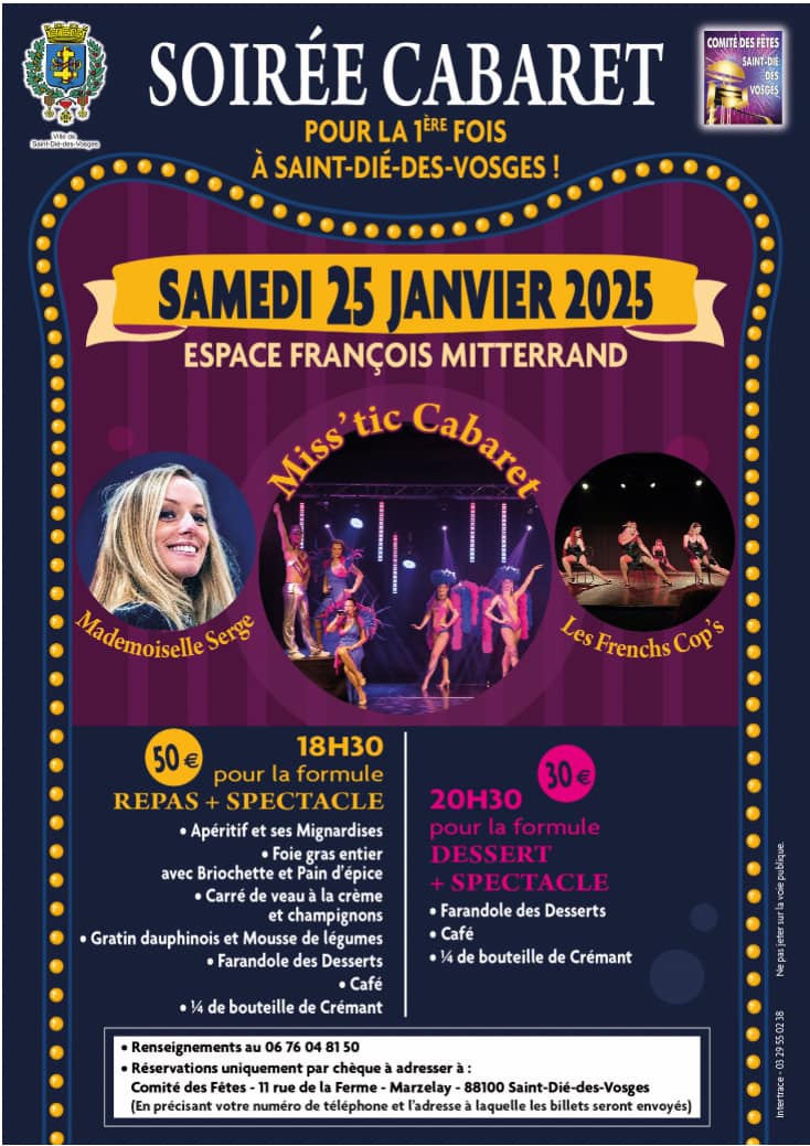 Soirée cabaret organisée par le Comité des fêtes de Saint-Dié-des-Vosges
