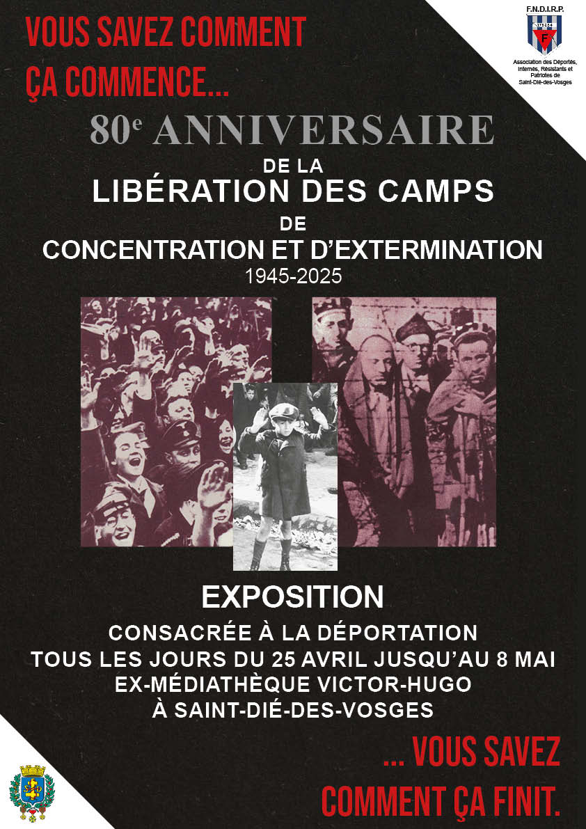 affiche du 80ème anniversaire de la libération des camps de concentration et d'extermination 2025