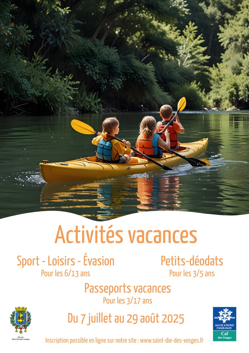 affiche activités vacances été 2025