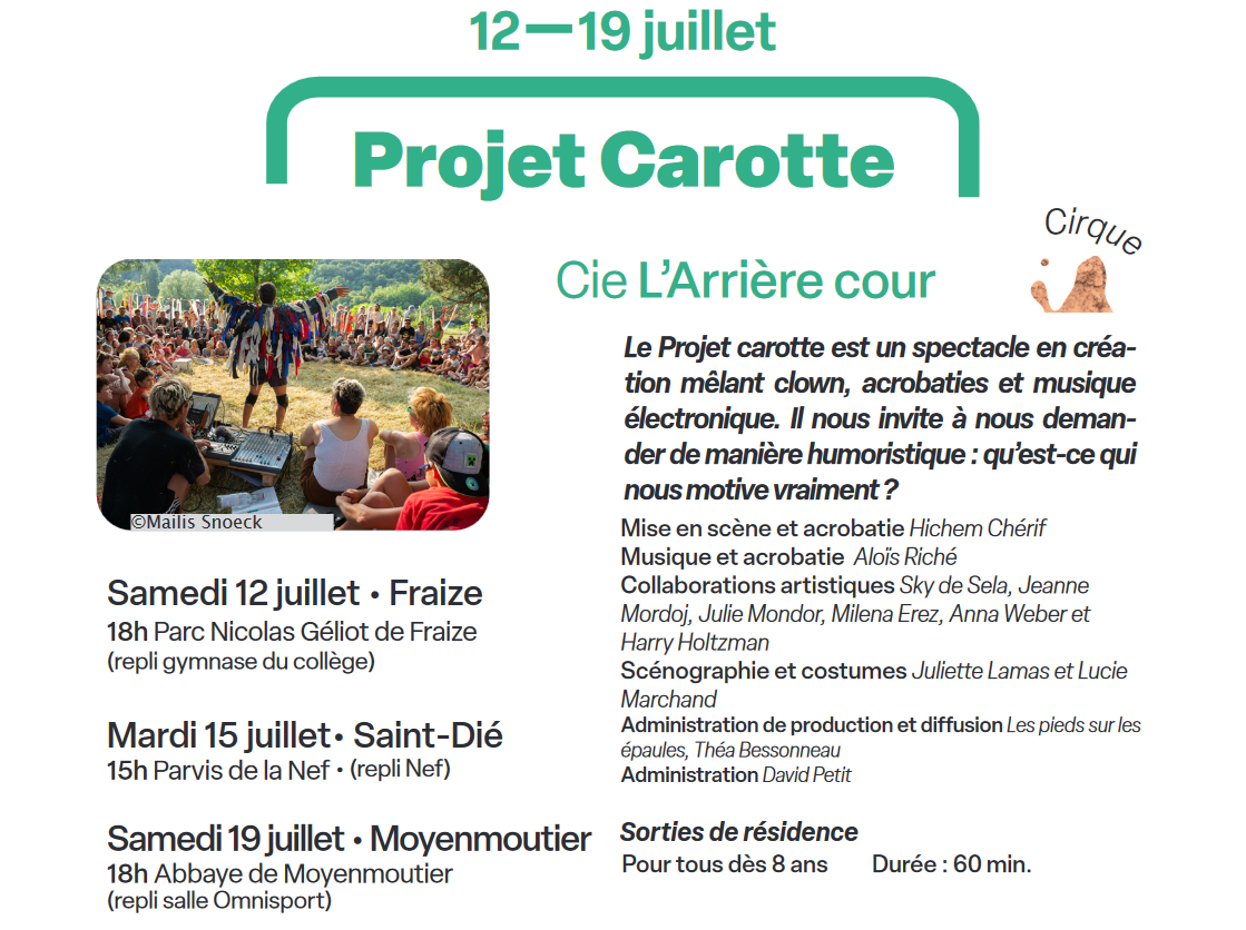Spectacle pro « Projet Carotte »