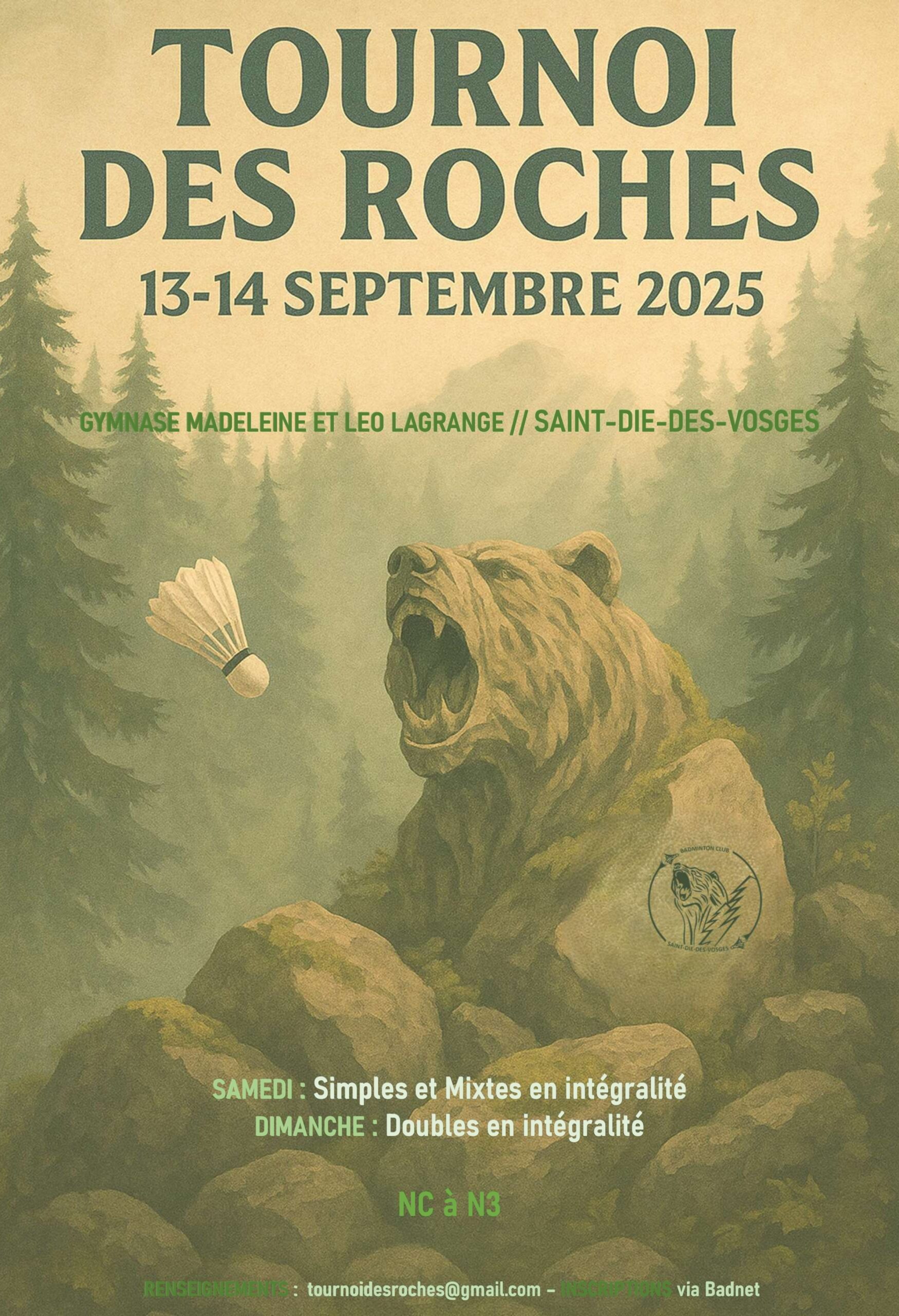 7e Tournoi des Roches de badminton