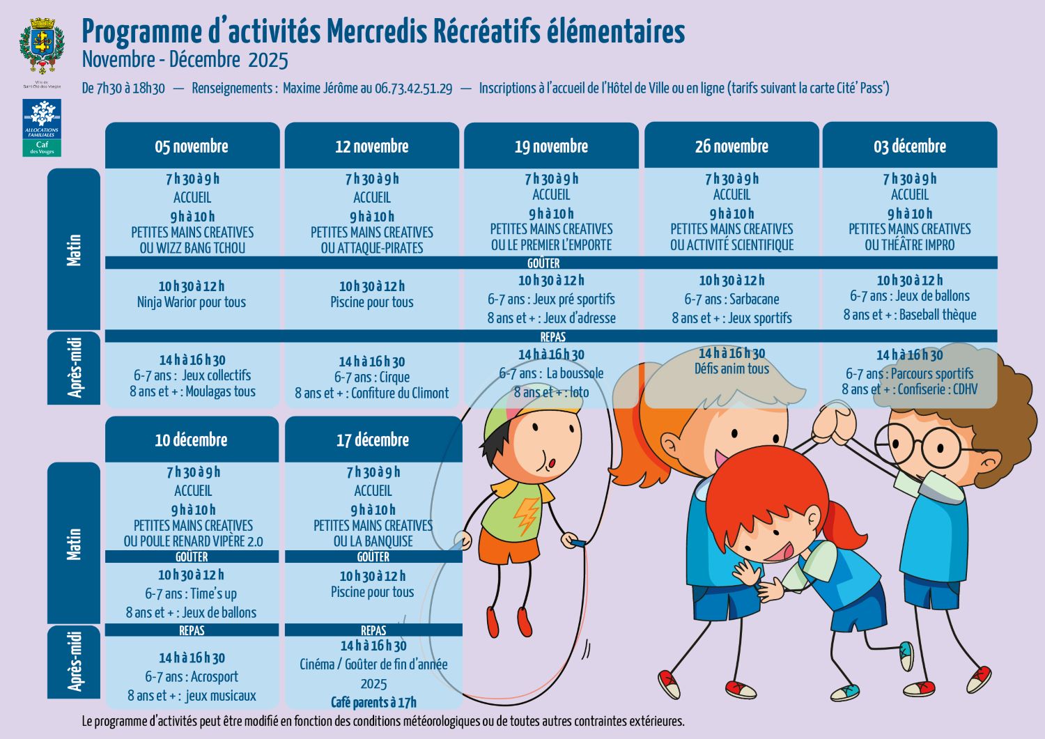 NOV-DECEMBRE-2025-elementaire mercredis récréatifs nov dec 2025