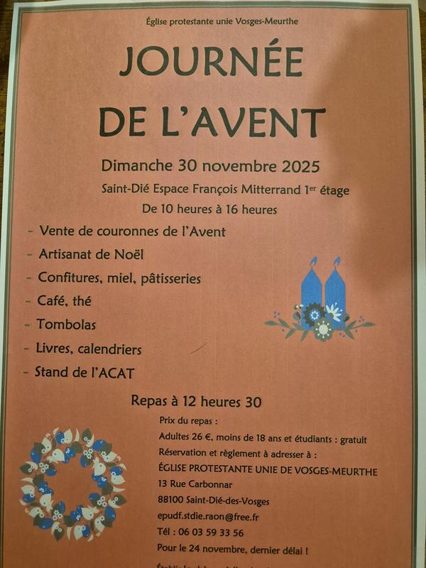 Journée de l’Avent par la paroisse protestante unie