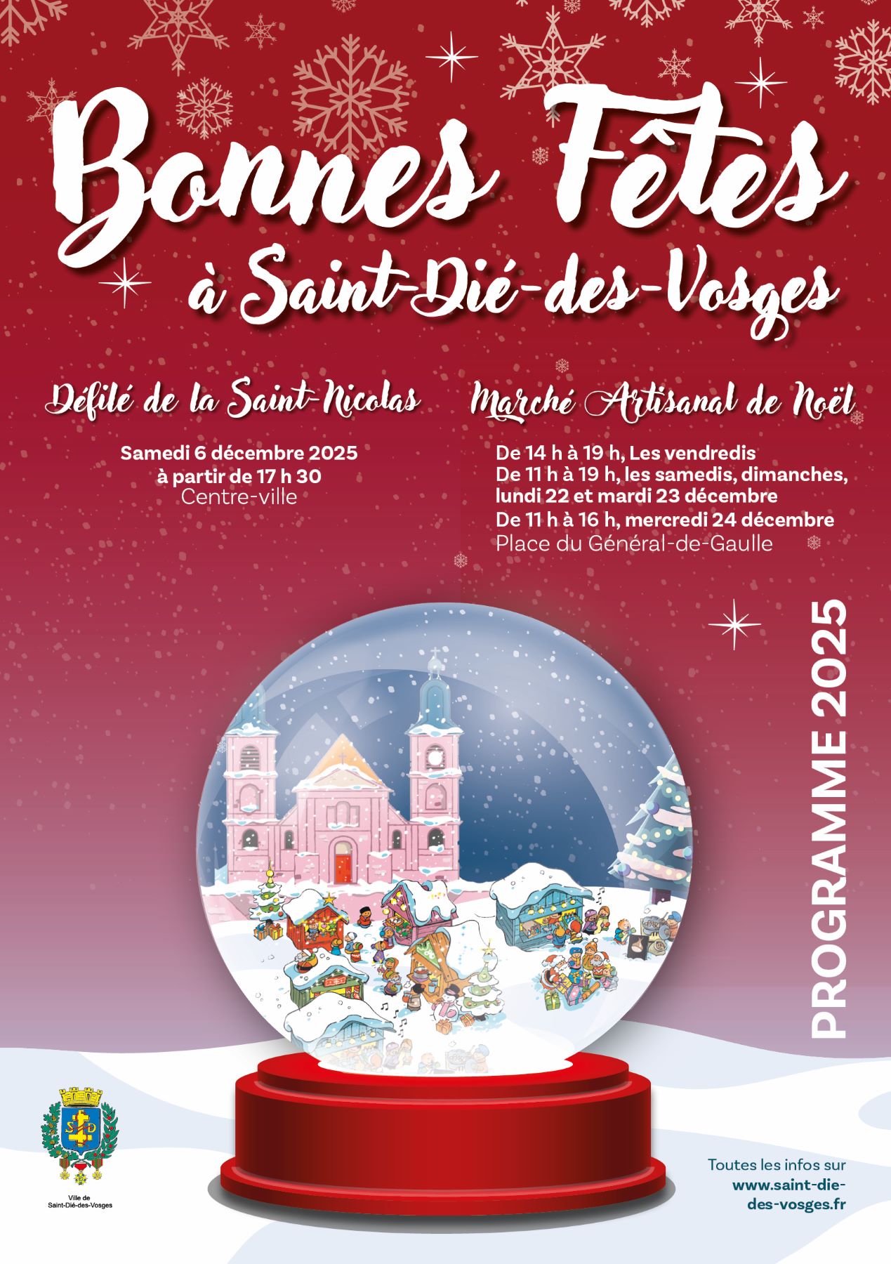 affiche fetes de noël 2025