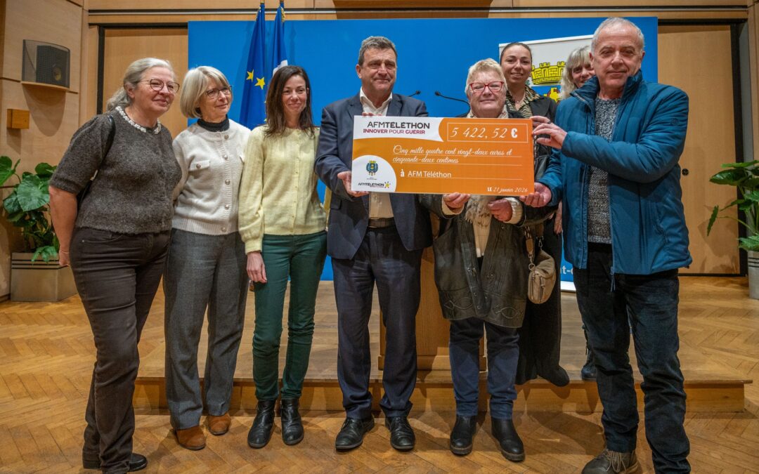 Un chèque de 5 422,52 € remis à l’AFM Téléthon !