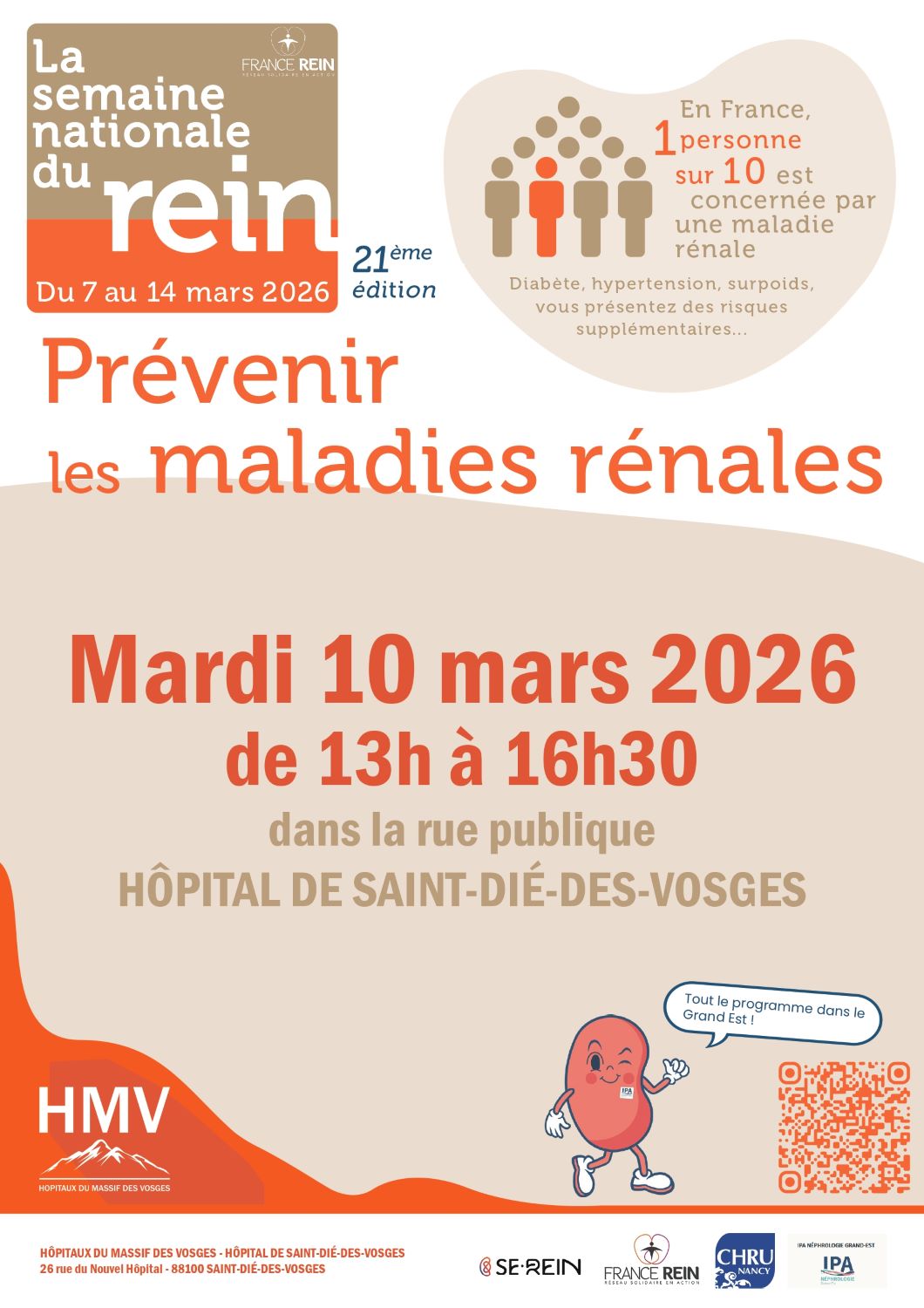 Journée de sensibilisation aux maladies rénales dans le cadre de la Semaine nationale du rein