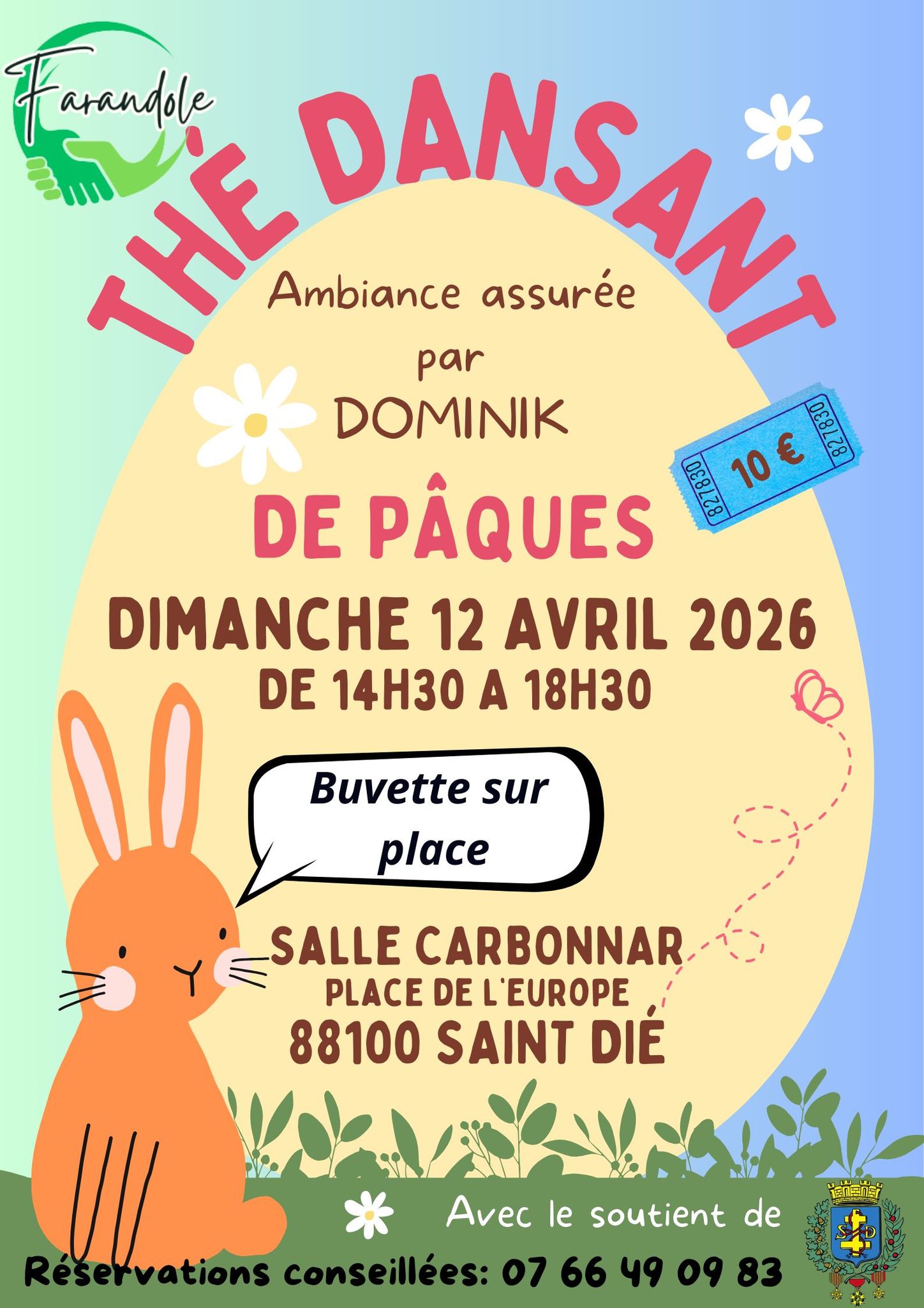 Thé dansant de Pâques organisé par l’association Farandole