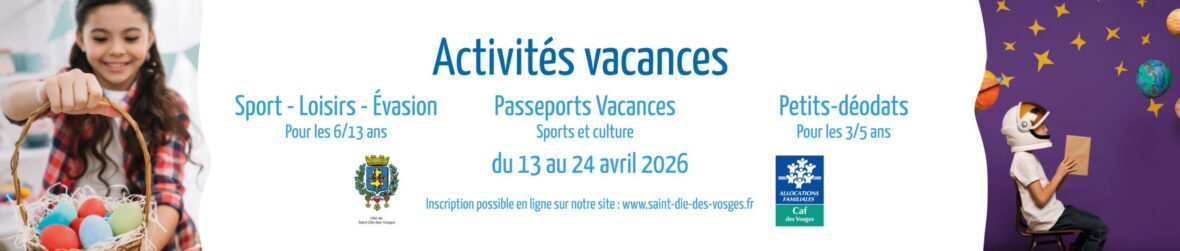 bandeau activités vacances printemps 2026