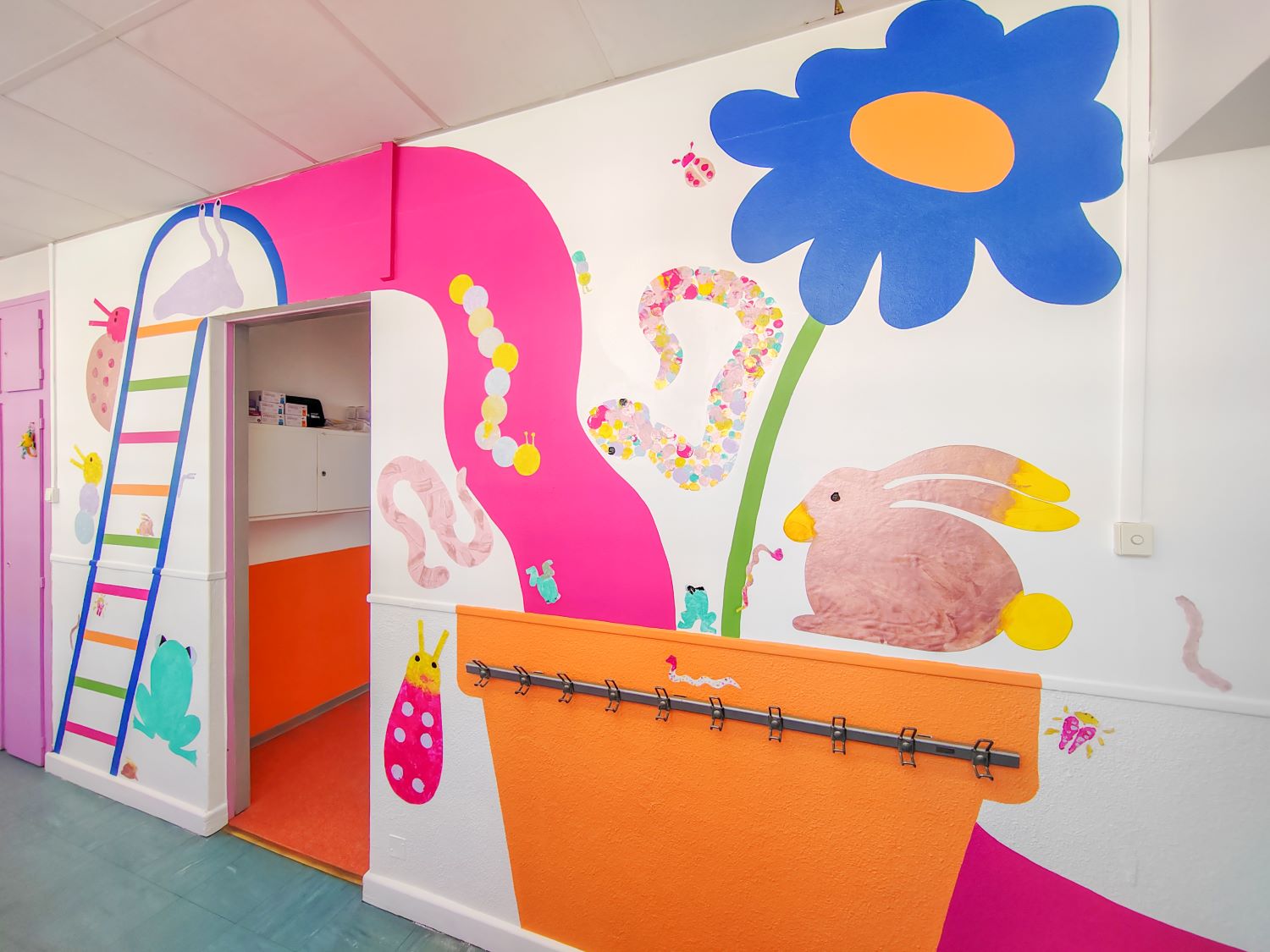 Une fresque printanière à l’école Paul-Elbel