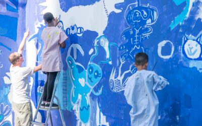 Des constellations peintes sur un mur de Kellermann