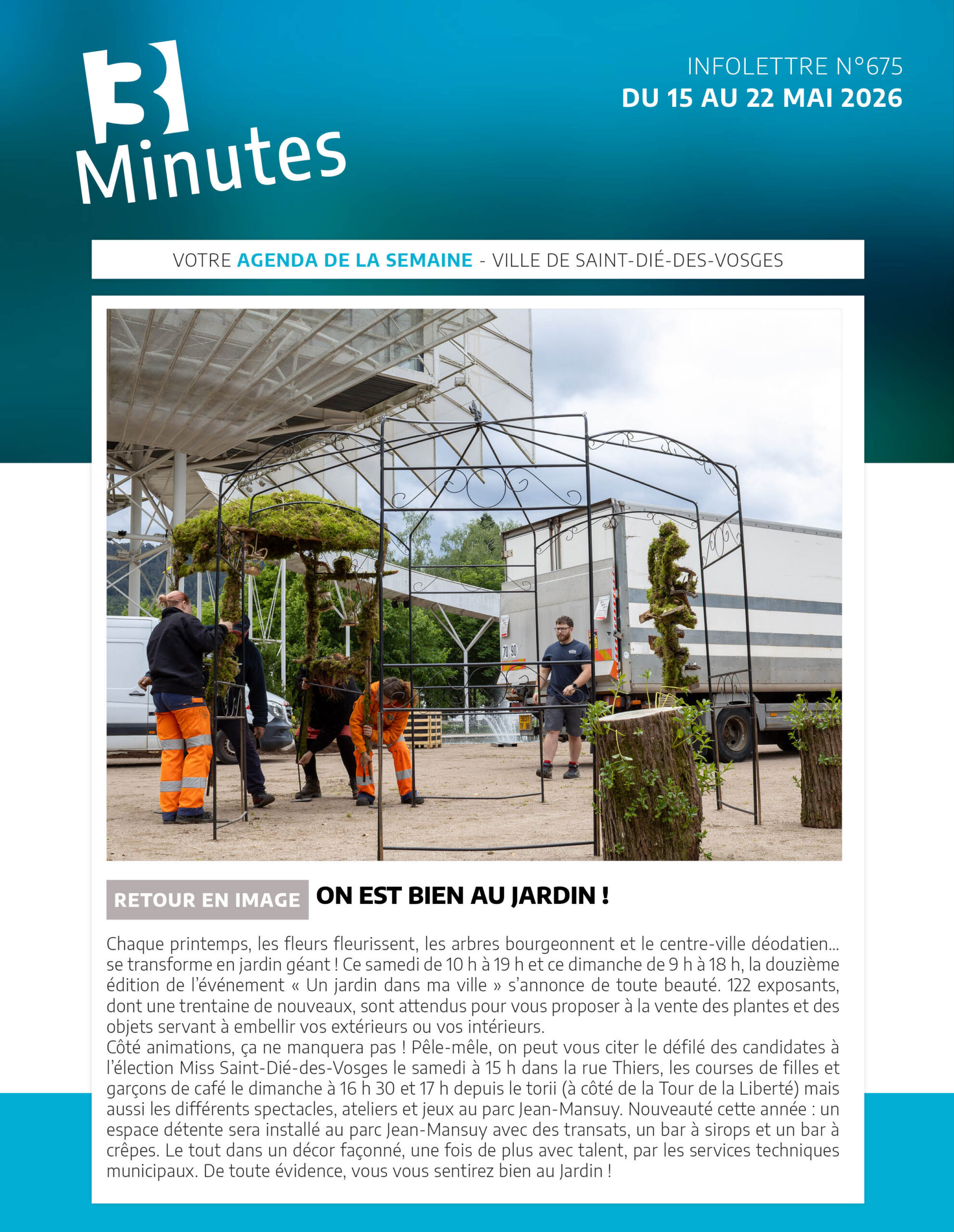 Newsletter le trois minutes du 15 au 22 mai 2026
