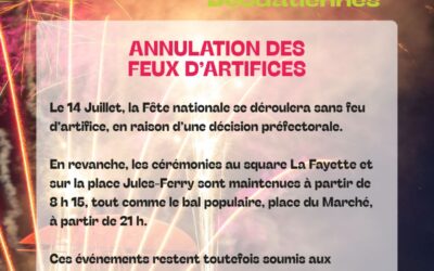 Annulation des feux d&rsquo;artifices