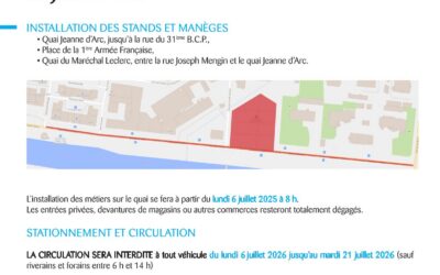Info riverains à l&rsquo;occasion de la Fête Foraine de juillet