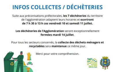 Infos collectes et déchèteries