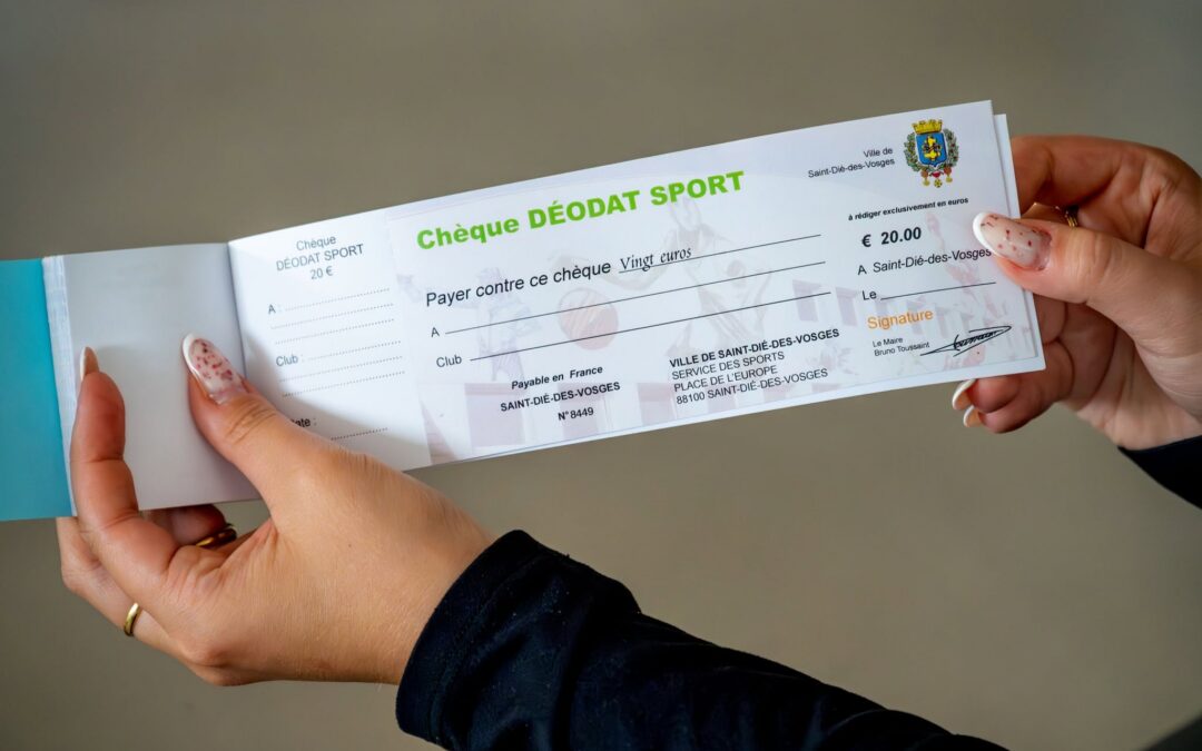 Chèque Déodat Sport : 20 € de réduction sur la licence pour les Déodatiens de – de 18 ans, étudiants et de + 65 ans