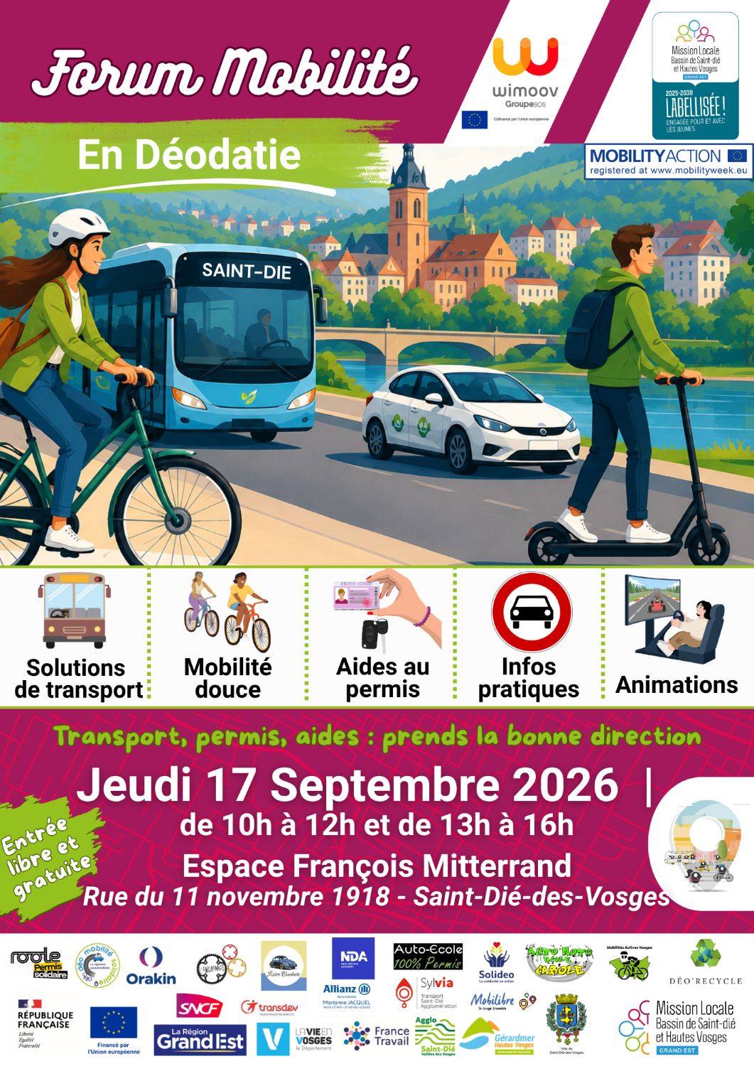 Forum Mobilités en Déodatie proposé par la Mission locale