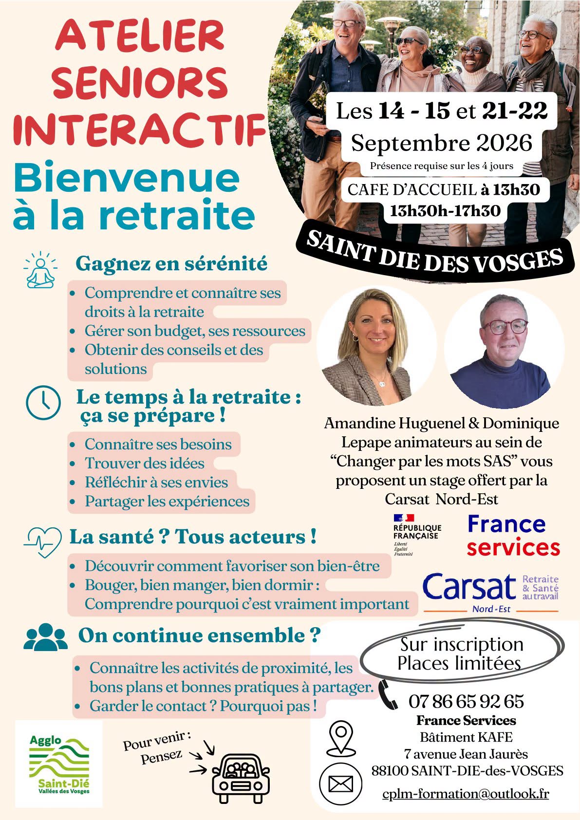 Atelier seniors interactif « Bienvenue à la retraite » proposé par la Carsat Nord-Est