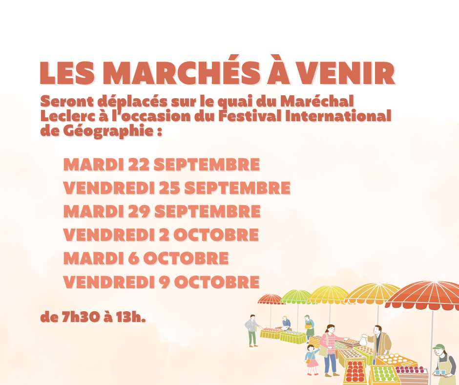 Information concernant les marchés hebdomadaires du 22 septembre au 2 octobre