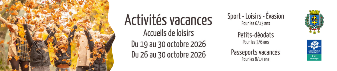 activités vacances automne 2026