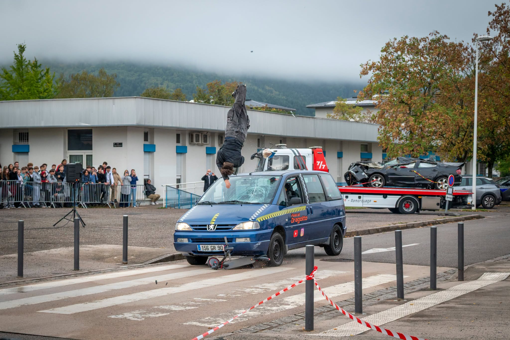 Un accident trottinette-voiture pour sensibiliser